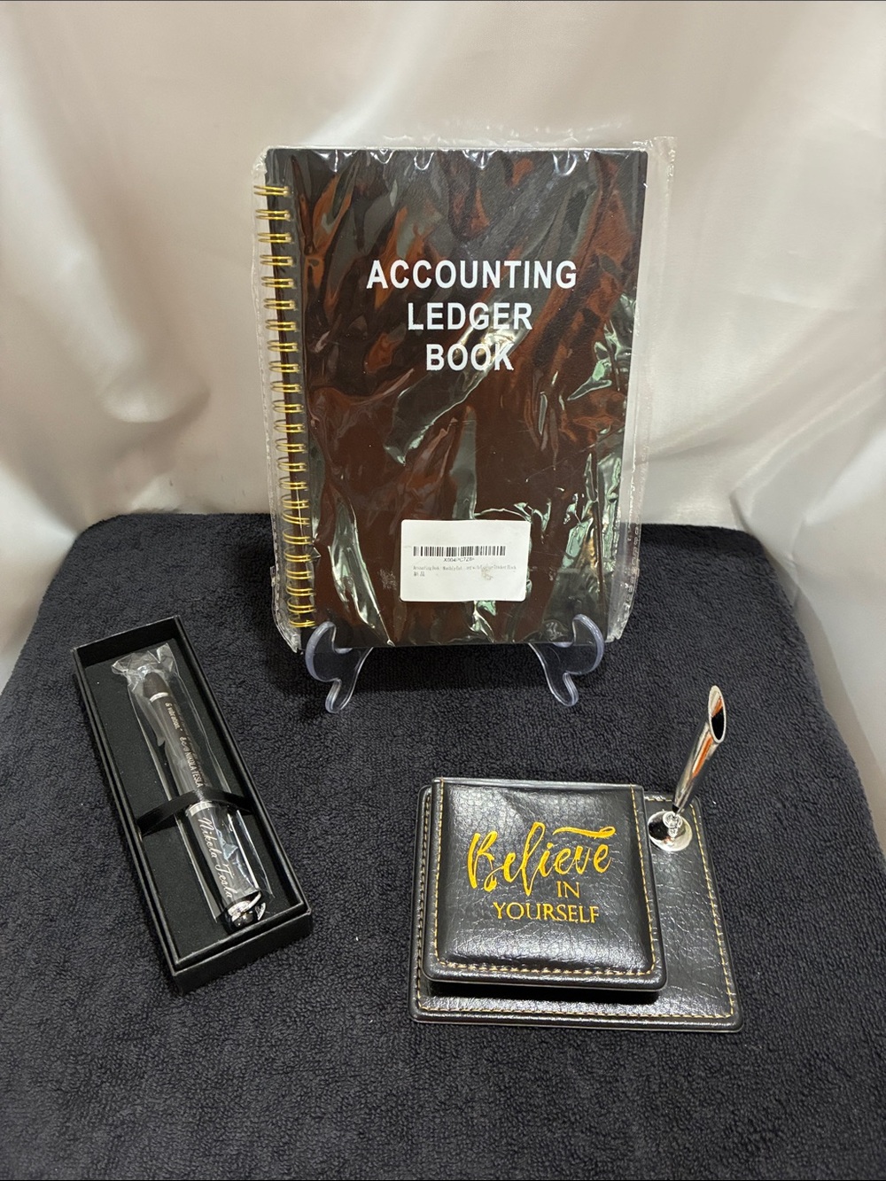 3pack Bundle Accounting Ledger Book - Brown Spiral Notebook/Pen/Calender NWT